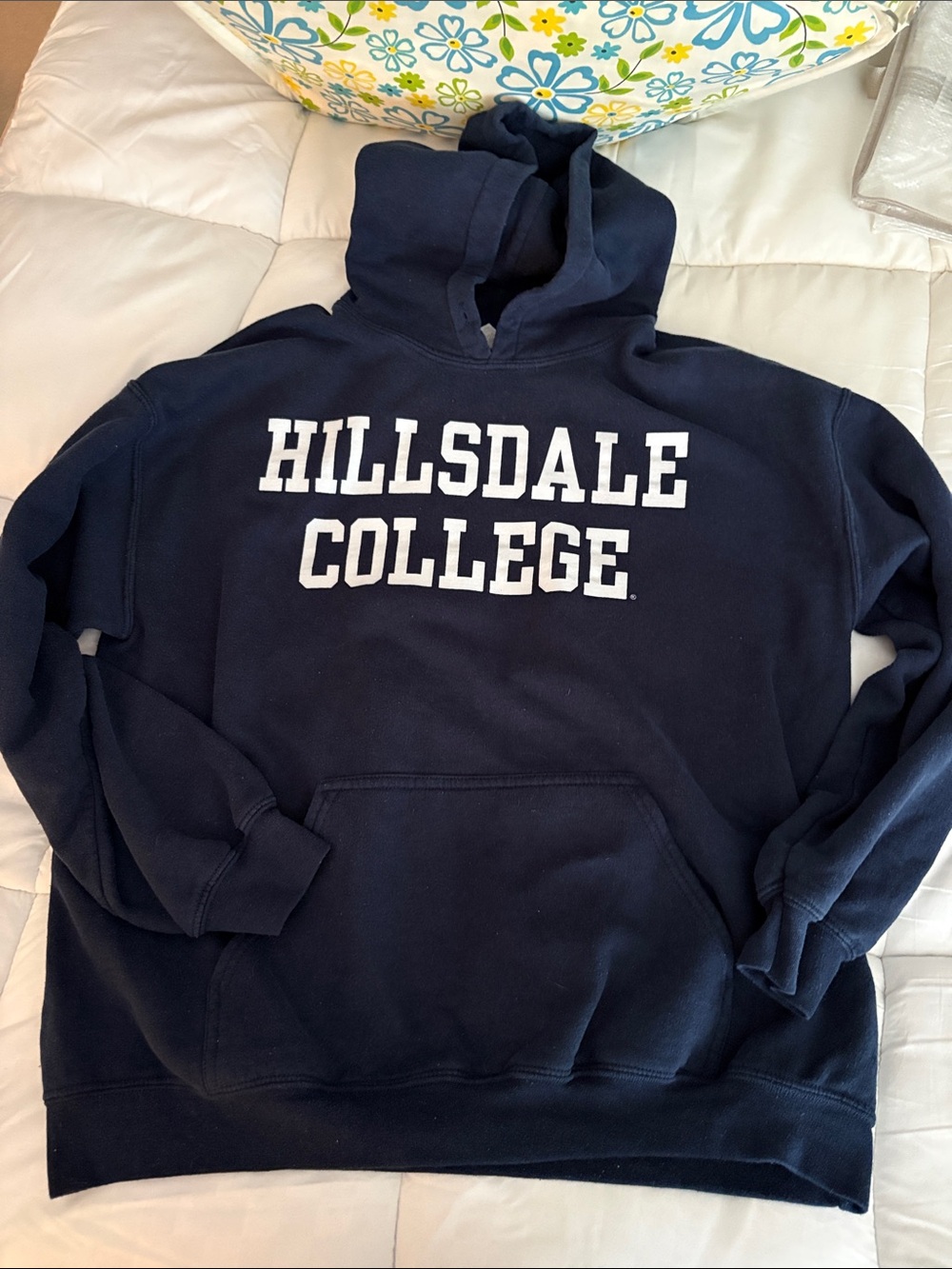 Hillsdale College Navy Hoodie Sweatshirt -